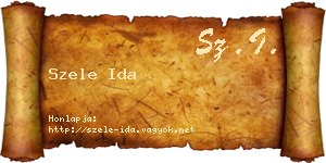 Szele Ida névjegykártya